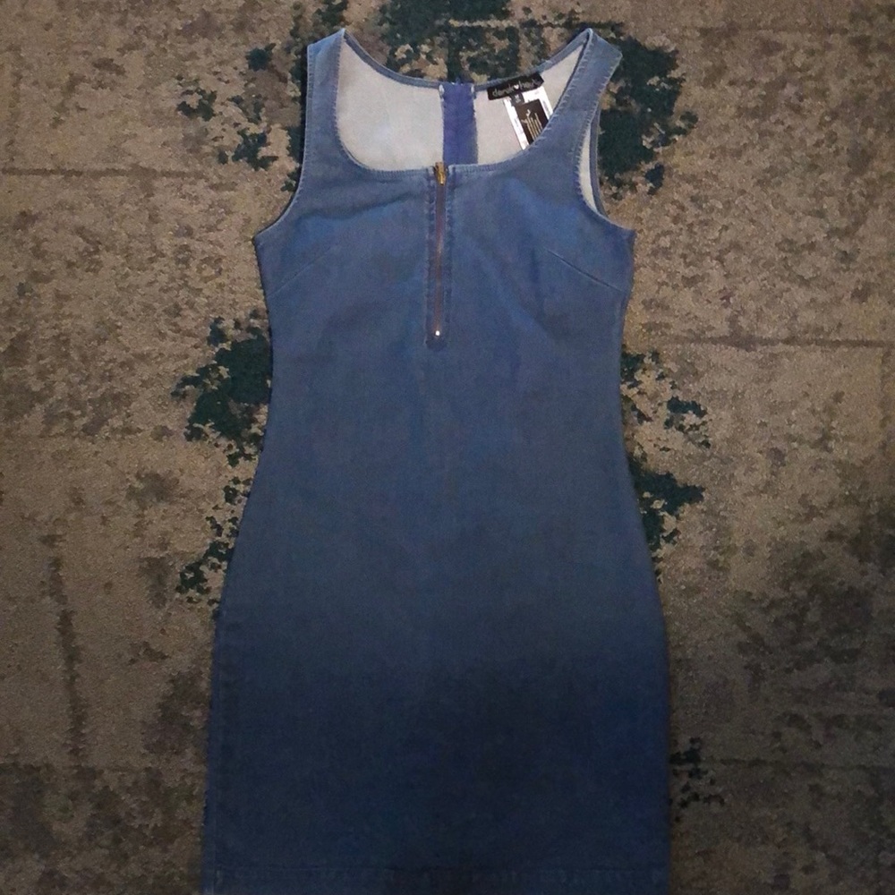 Derek Heart Blue Denim Dress size medium (zips in the front and back)